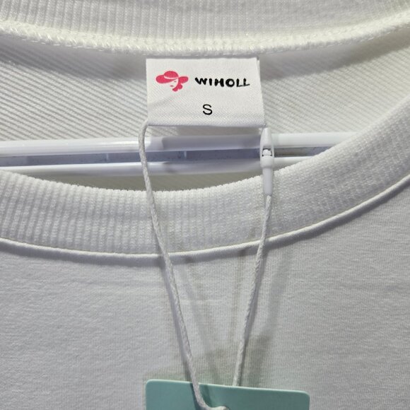 NWT Men's White with Green Stripes Casual Loose Fit Sweater – Size Small - Picture 4 of 6